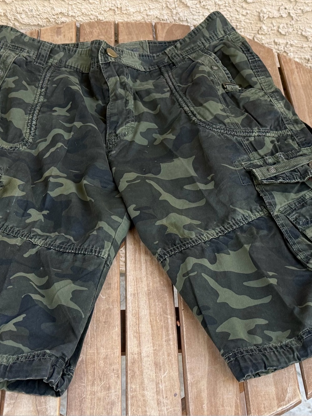 Army Green Camouflage Cargo Short